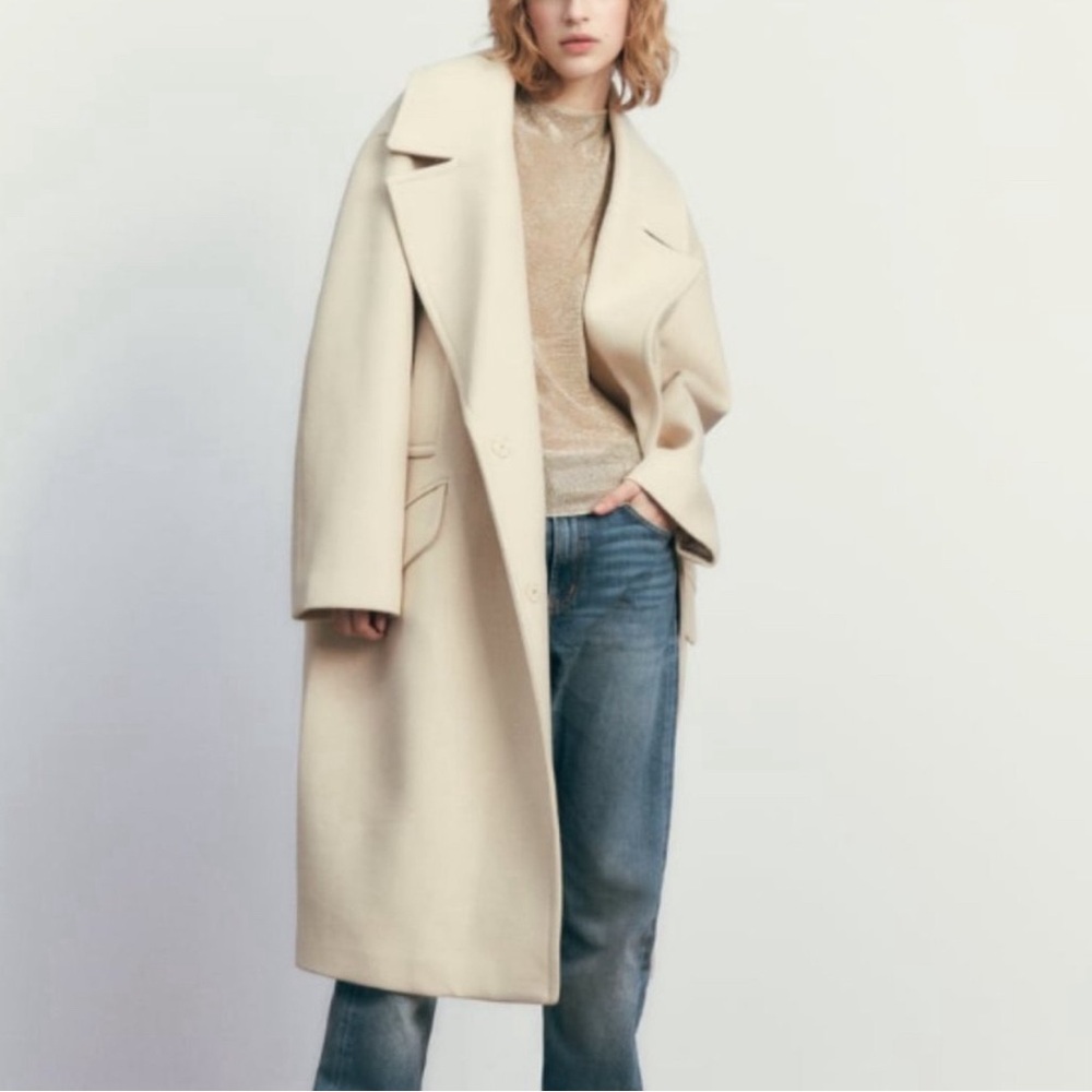 Zara cream trench coat
